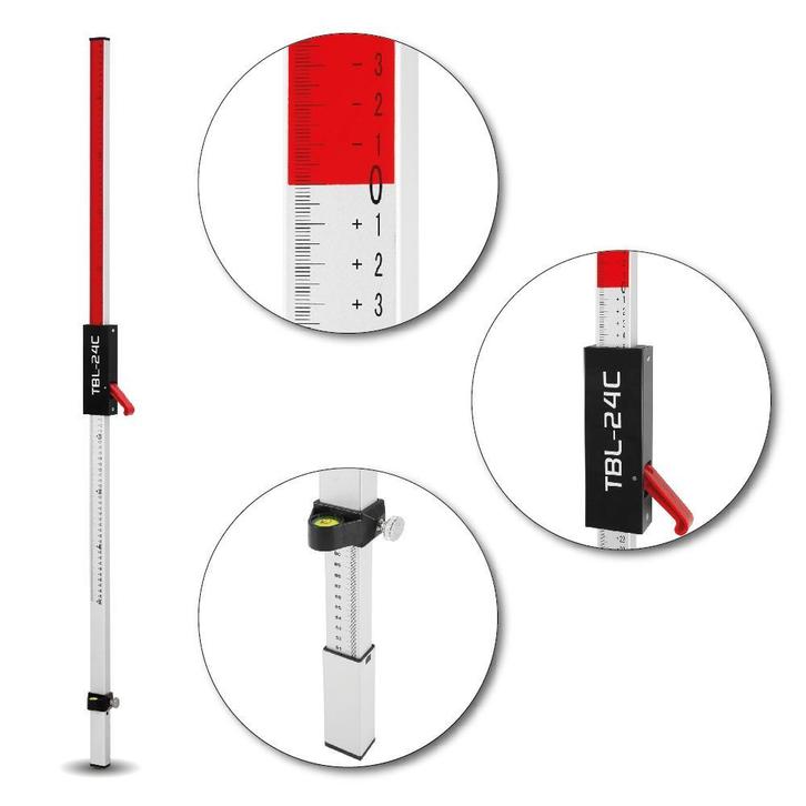 Nieuw! Laserbaak | Hoogtelat met klem of schroef! | 240cm, Doe-het-zelf en Verbouw, Meetapparatuur, Nieuw, Ophalen of Verzenden