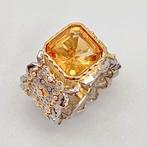 Zonder Minimumprijs - Ring Zilver Citrien, Sieraden, Tassen en Uiterlijk, Ringen, Nieuw