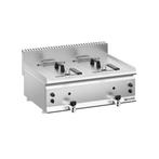 GGM Gastro | Dubbele friteuse op gas - 8+8 liter - 12 kW - |, Witgoed en Apparatuur, Verzenden, Nieuw