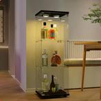 Glazen Vitrinekast met LED – 3-Laags Zwarte Displaykast, Huis en Inrichting, Kasten | Vitrinekasten, Verzenden, Nieuw