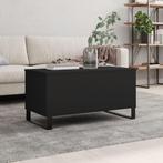 vidaXL Salontafel 90x44,5x45 cm bewerkt hout zwart, Huis en Inrichting, Tafels | Salontafels, Minder dan 50 cm, 50 tot 100 cm