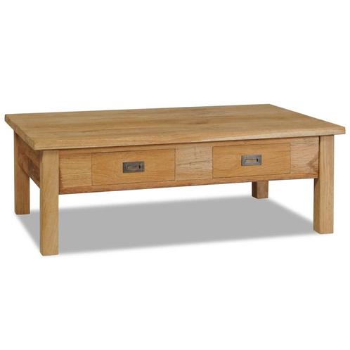 vidaXL Salontafel massief teakhout 100x60x35 cm, Huis en Inrichting, Tafels | Salontafels, 100 tot 150 cm, Nieuw, Teakhout, Minder dan 50 cm