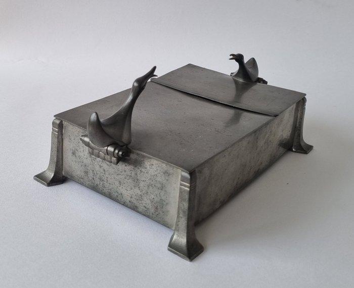 Sigarendoos - Tin, Hout, Antiek en Kunst, Kunst | Designobjecten