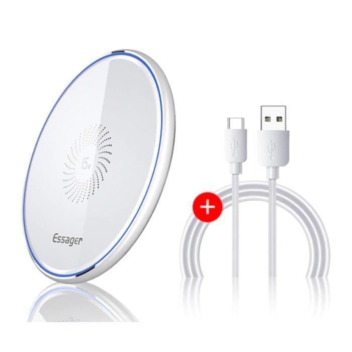 15W Qi Universele Draadloze Oplader - 2A Snelladen Wireless, Telecommunicatie, Mobiele telefoons | Telefoon-opladers, Nieuw, Verzenden