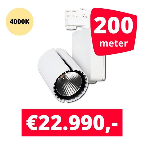 *TIP* LED Railverlichting Baron White 4000K 200 spots + 200M, Zakelijke goederen, Kantoor en Winkelinrichting | Winkel en Inventaris