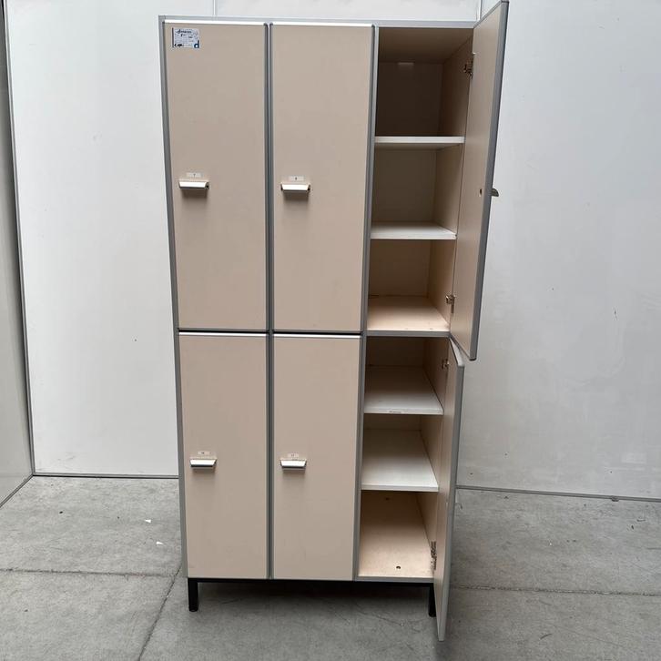 6-deurs zeer degelijke Aestic opbergkast - 198x92x62 cm, Huis en Inrichting, Kasten | Kledingkasten, Ophalen of Verzenden