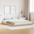 vidaXL Vloerbedframe massief grenenhout wit 160x220 cm, Huis en Inrichting, Slaapkamer | Bedden, Verzenden, Nieuw, Beige, Hout