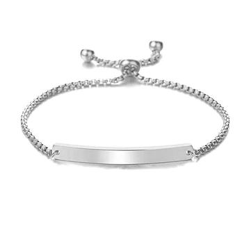 Slider armband met graveerplaat  goud of zilver - stainless beschikbaar voor biedingen