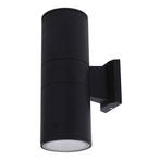 Tuin/Buitenlamp/Wandlamp Rond Mat Zwart Dubbel, Tuin en Terras, Buitenverlichting, Nieuw, Hanglamp, 50 tot 250 watt, Led