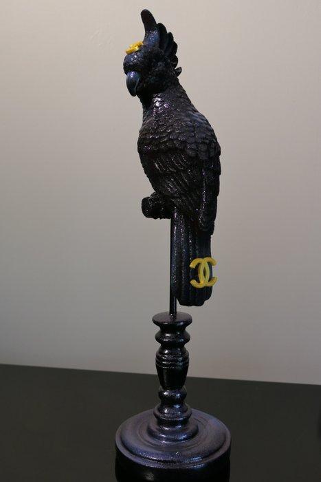 RichART - Coco Chanel ;-) Perroquet bleu / noir avec effet, Antiek en Kunst, Kunst | Designobjecten