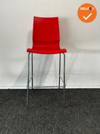 Barkruk Max Design - Ricciolina - Rood - zithoogte 73cm, Vergader- of Presentatieruimte, Ophalen of Verzenden, Gebruikt, Stoel
