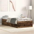 vidaXL Bedframe zonder matras 100x200 cm bewerkt hout oud, 100 cm, Eenpersoons, Bruin, Verzenden