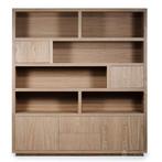 Kabinet Helsinki - 200cm - Lightbruin - 96275 - bergkasten, Huis en Inrichting, Nieuw, Overige materialen