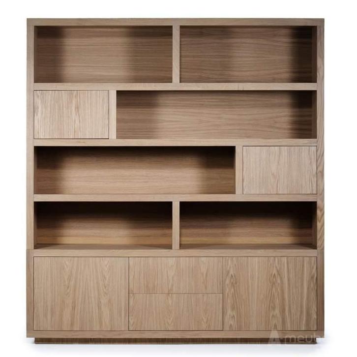 Kabinet Helsinki - 200cm - Lightbruin - 96275 - bergkasten, Huis en Inrichting, Kasten | Buffetkasten, Nieuw, Overige materialen