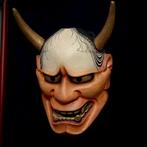 Japan Wooden Noh Mask of Hannya   - sculptuur Hout -, Antiek en Kunst