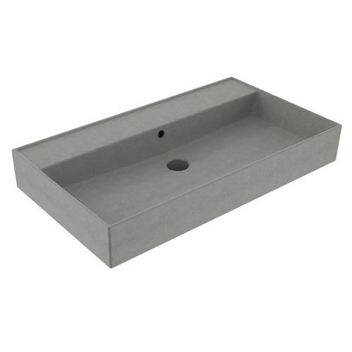Wastafel Sanilux Edge Keramiek 80 0 Kraangaten Warm Beton, Doe-het-zelf en Verbouw, Sanitair, Overige typen, Nieuw, Ophalen of Verzenden