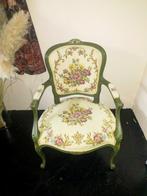 Fauteuil - hout met stof - Victoriaanse stoel, Antiek en Kunst