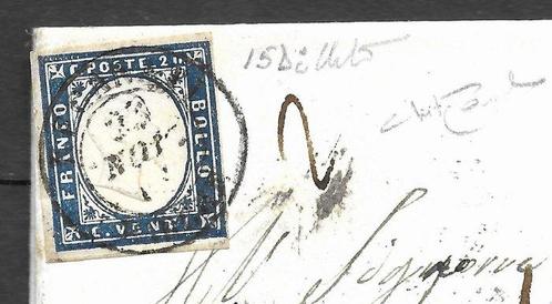 Italiaanse oude staten - Sardinië 1861 - Franke brief met, Postzegels en Munten, Postzegels | Europa | Italië