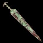 Vroege Griekse Bronzen zwaard met flenshandvat (Zonder, Antiek en Kunst