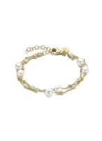 Casa Jewelry Armband Pruts Pearl Duo Goud Verguld - 16 cm, Nieuw, Verzenden