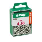 Spax Torx Houtschroef Bolle kop - 4.0x16mm - T10 - 100 stuks, Verzenden, Nieuw