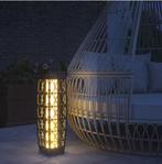 Rotan Solar Tuinlantaarn – Grijze Buitenlamp 20×20×68 cm, Verzenden, Nieuw