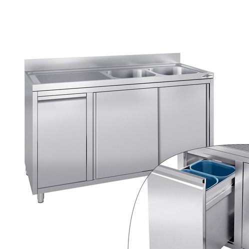 GGM Gastro | Spoelbakkast - 1600x700mm - met vuilnisbak & 2, Zakelijke goederen, Horeca | Keukenapparatuur, Nieuw in verpakking