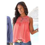 Buffalo Crêpe-blouse met kanten inzetstuk, blouse, boho, Kleding | Dames, Blouses en Tunieken, Verzenden, Nieuw