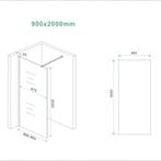 Aanbieding: Glasplaat Wiesbaden Slim 90x200 Cm Nano Vintage, Ophalen of Verzenden, Nieuw