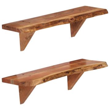 Wandschappen Massief Acaciahout - 60 x 20 x 18 cm beschikbaar voor biedingen
