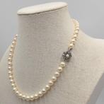 Zonder minimumprijs - Halsketting Zilver Parel - Akoya 7,5, Nieuw