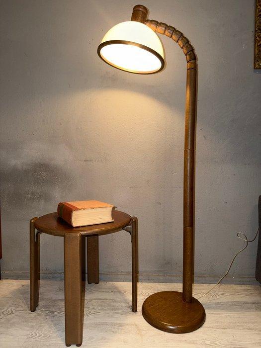 Steinhauer - Staande lamp - Eik - Vloerlamp met gooseneck, Antiek en Kunst, Kunst | Designobjecten