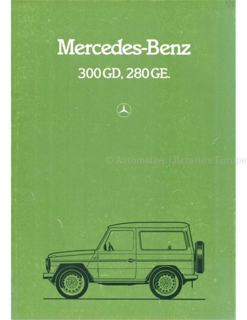 1982 MERCEDES BENZ G KLASSE BROCHURE ENGELS, Boeken, Auto's | Folders en Tijdschriften