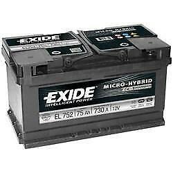 Exide Start Stop EFB accu 12V 75Ah 20h 315x175x175, Auto-onderdelen, Accu's en Toebehoren, Verzenden