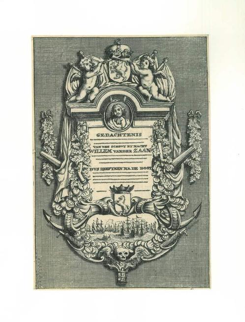 Portrait of Willem van der Zaan, Antiek en Kunst, Kunst | Etsen en Gravures