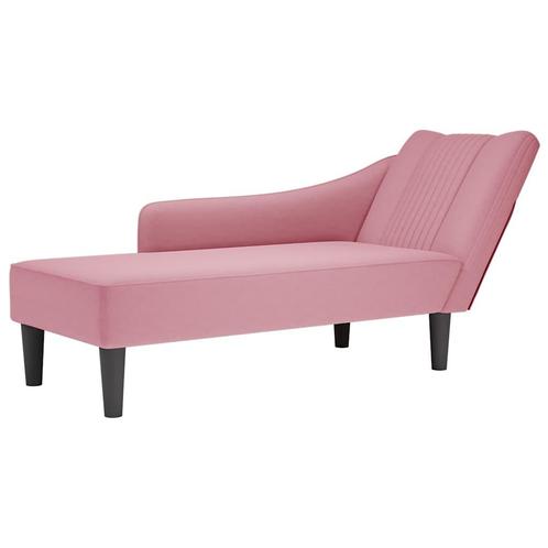 vidaXL Chaise longue met rechterarmleuning fluweel roze, Huis en Inrichting, Banken | Sofa's en Chaises Longues, Nieuw, Verzenden