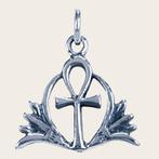 Zilveren Ankh met lelie ketting hanger, Ophalen of Verzenden, Nieuw