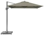 Voyager T1 zweefparasol 250x250 cm taupe met 75 KG voet en, Tuin en Terras, Parasols, Ophalen of Verzenden, Nieuw