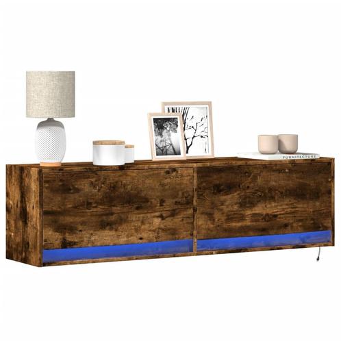 vidaXL Tv-wandmeubel met LED-verlichting 140x31x38 cm, Huis en Inrichting, Kasten | Televisiemeubels, Nieuw, Overige houtsoorten