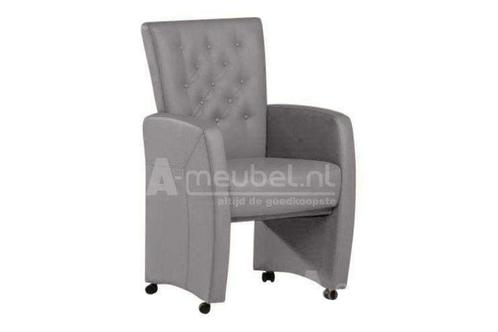 Eetkamerstoel Carina - eetkamerstoelen - Zilver, Huis en Inrichting, Stoelen, Nieuw, Stof