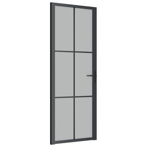 Moderne Binnendeur Matglas Zwart - Retourdeal! 76x201,5cm, Doe-het-zelf en Verbouw, Deuren en Horren, Nieuw, Binnendeur, 200 tot 215 cm