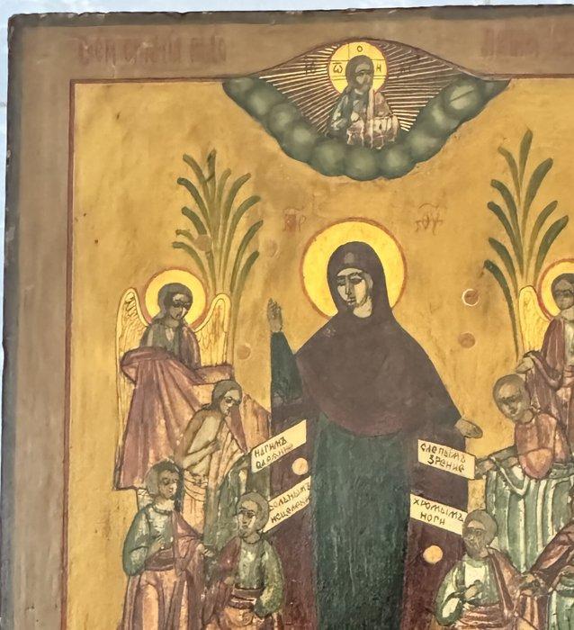 Icoon - Moeder Gods, Vreugde aller Lijdenden - Hout, Antiek en Kunst, Kunst | Niet-Westerse kunst