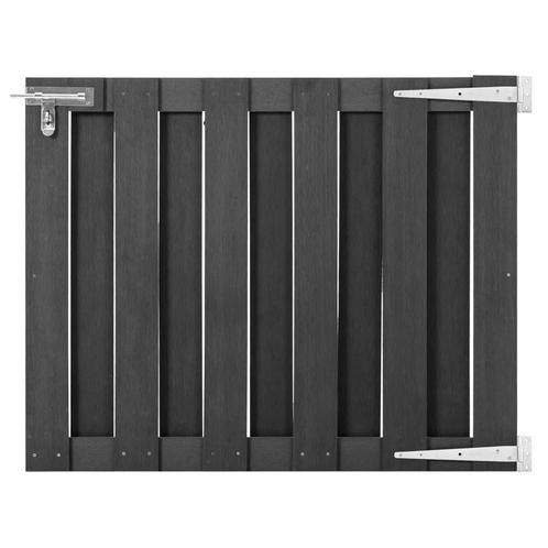vidaXL Poort 100x80 cm HKC grijs, Tuin en Terras, Tuinpoorten, Nieuw, Verzenden
