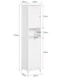 Badkamer Opbergkast Hoog met Waszak en Verstelbare Plank, Verzenden, Nieuw