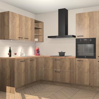 Chocolade Eiken keuken Cognac 99770, Huis en Inrichting, Keuken | Complete keukens, Verzenden