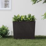 Plantenbak met uitneembare bak rattan-look 12/44 L PP bruin, Verzenden, Nieuw