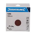 Silverline Klittenband schuurschijven - Ø 180 mm - Korrel.., Doe-het-zelf en Verbouw, Gereedschap | Schuurmachines, Ophalen of Verzenden