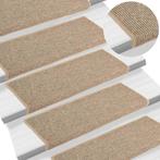 vidaXL Trapmatten zelfklevend 15 st 65x21x4 cm donkerbeige, Verzenden, Nieuw