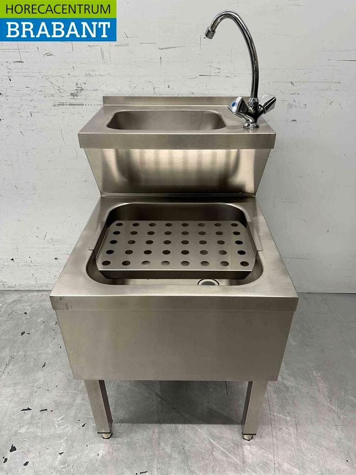 RVS HCB Dubbele Wasbak Spoelbak Uitgietbak combi Kraan 50,5, Zakelijke goederen, Horeca | Keukenapparatuur, Nieuw in verpakking
