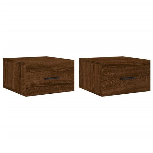 Wand Nachtkastjes - Bruin Eiken | Tweedekansje | OP=OP, Huis en Inrichting, Slaapkamer | Nachtkastjes, Nieuw, Hout, Minder dan 55 cm